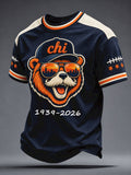 Men's Chicago Football Lover Da Coach Legend Printed T-shirt