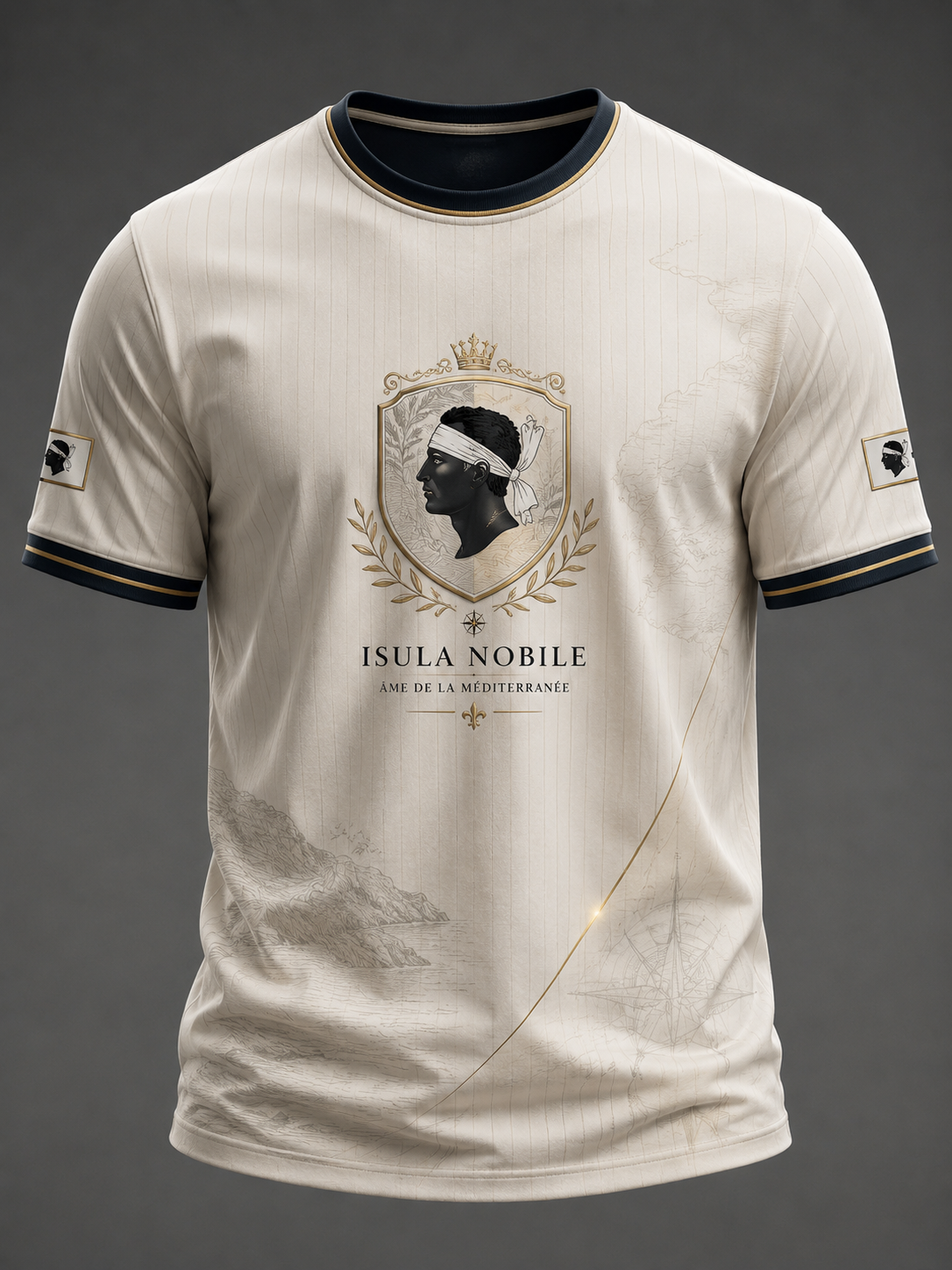 T-shirt pour homme imprimé du drapeau de la Corse