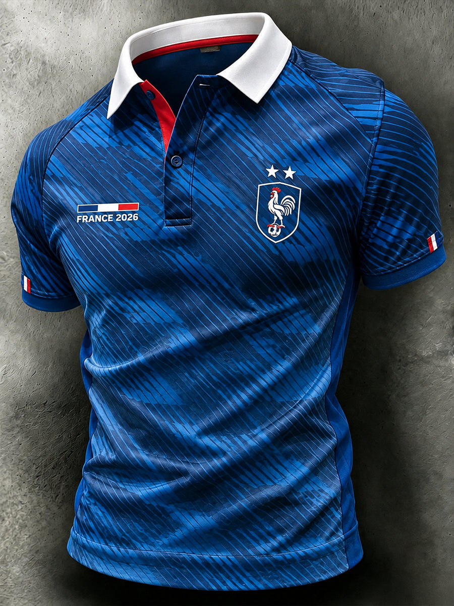 Polo à imprimé France Football pour homme