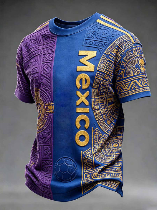 Camiseta para hombre con estampado mexicano