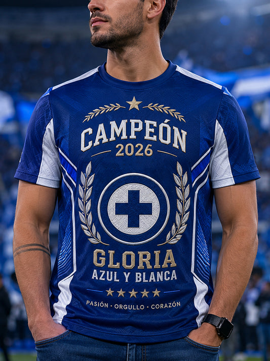 Camiseta casual con estampado de Campeones 2026 para hombre