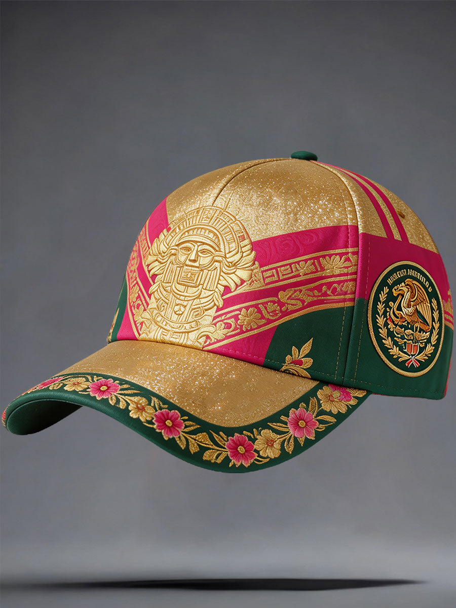 Sombrero unisex con estampado artístico para amantes del fútbol mexicano