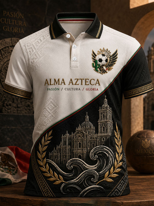 Camisetas casuales con estampado artístico para amantes del fútbol mexicano, para hombre