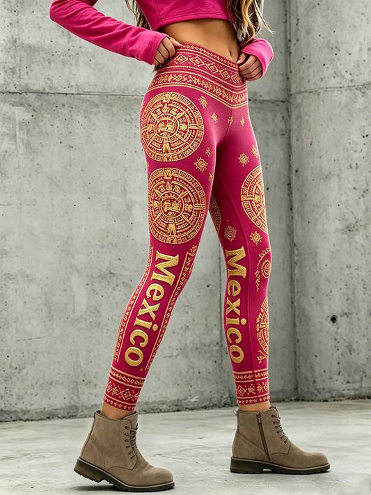 Mallas estampadas de fútbol mexicano para mujer