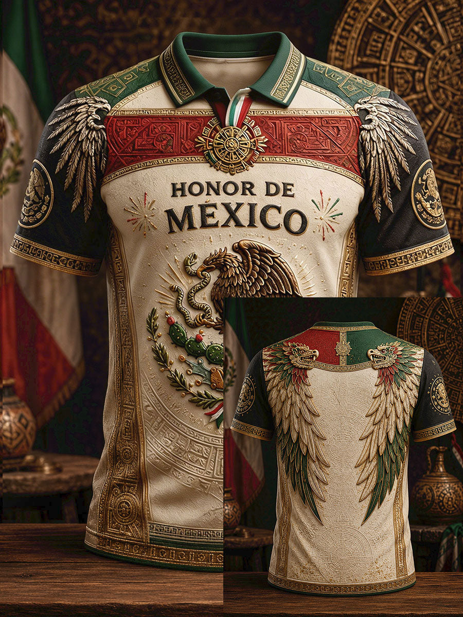 Men's Mexico Pride Art Impreso Casual Tops