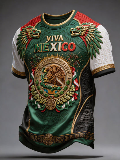Camiseta estampada con diseño del orgullo mexicano para hombre