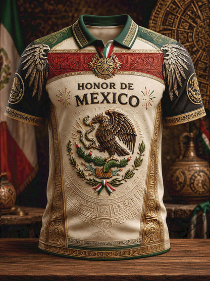 Men's Mexico Pride Art Impreso Casual Tops