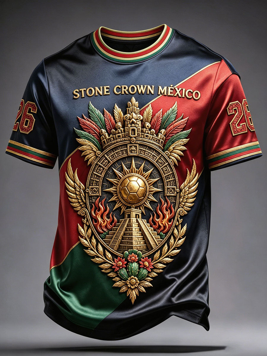 Camiseta estampada con diseño del orgullo mexicano para hombre