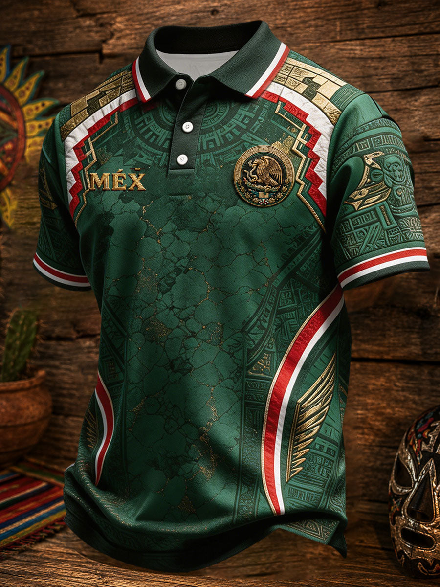 Camisetas casuales con estampado artístico para amantes del fútbol mexicano, para hombre