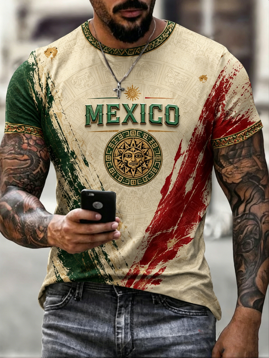 Camiseta manga corta México Printed para hombre