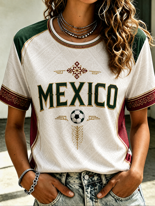 Camiseta de manga corta México para mujer
