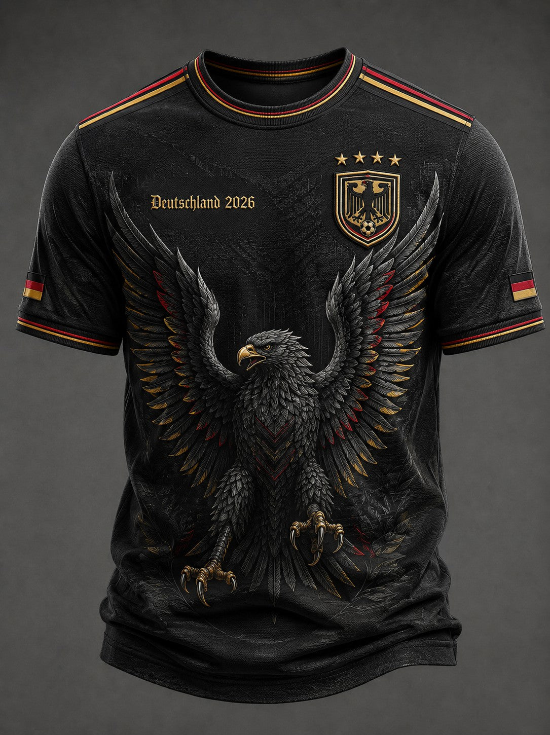 Herren-Fußball-T-Shirt mit Deutschland-Druck