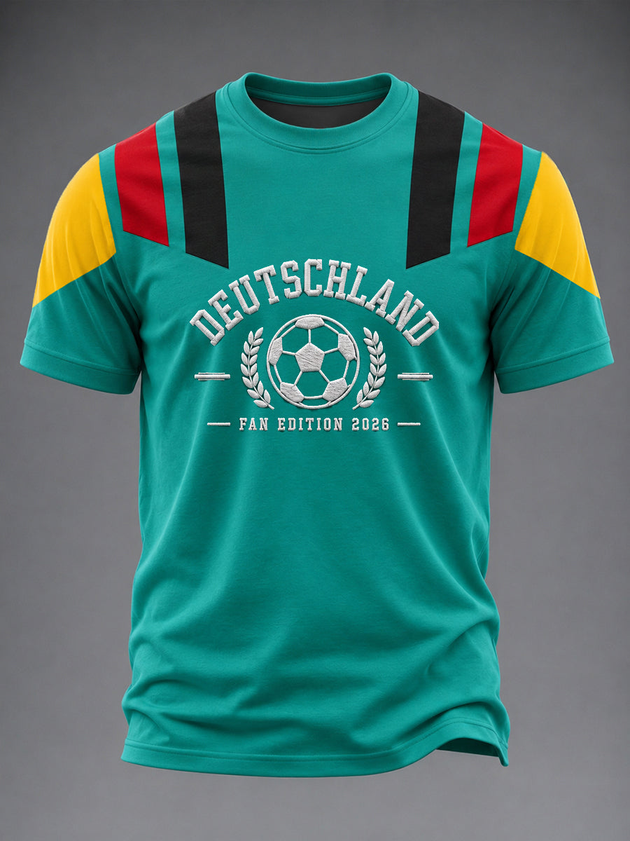 Herren-Fußballfan-T-Shirt Deutschland 2026 bedruckt