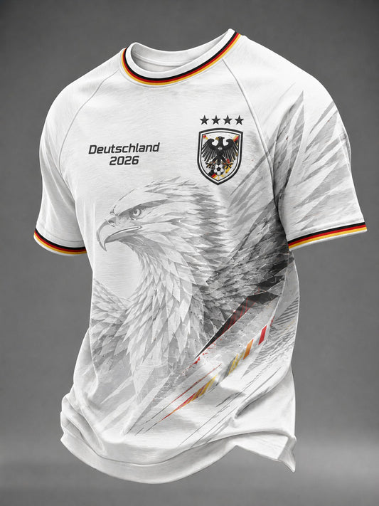 Herren-Fußball-T-Shirt mit Deutschland-Druck