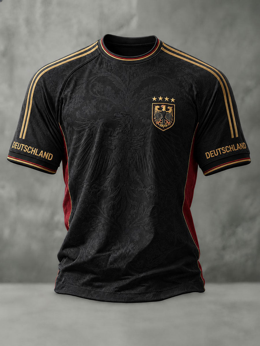 Herren-Fußball-T-Shirt mit Deutschland-Druck