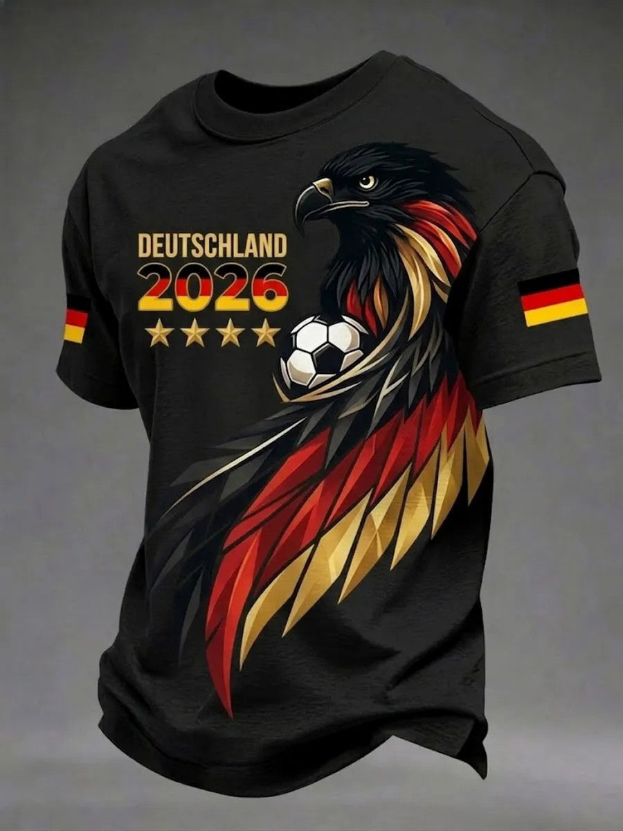 Männer deutscher Fußballfan kurze Ärmel T-Shirt