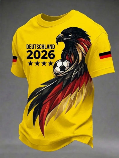 Männer deutscher Fußballfan kurze Ärmel T-Shirt