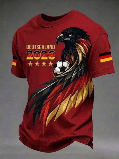 Männer deutscher Fußballfan kurze Ärmel T-Shirt