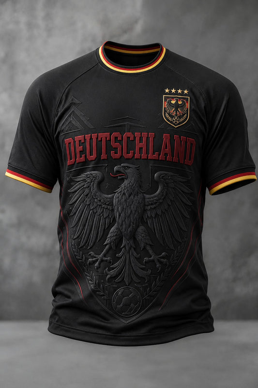Herren-Fußball-T-Shirt mit Deutschland-Druck