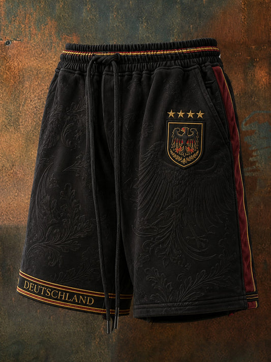 Herren-Fußball-Shorts mit Deutschland-Druck