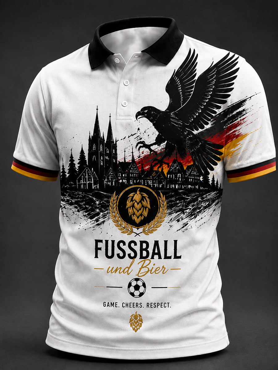 Männer deutscher Fußball und Bier Prost Grafik-Shirt