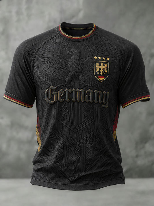 Herren-Fußball-T-Shirt mit Deutschland-Druck