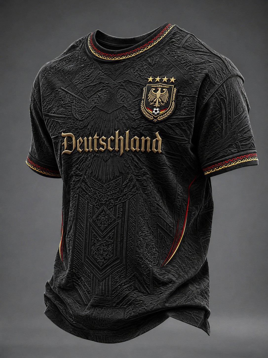 Herren-Fußball-T-Shirt mit Deutschland-Druck