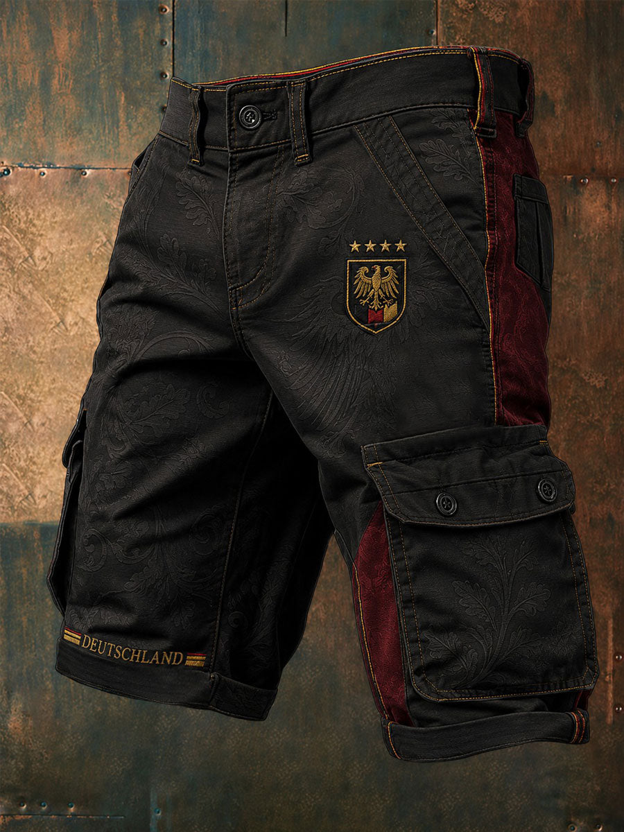Herren-Fußball-Shorts mit Deutschland-Druck