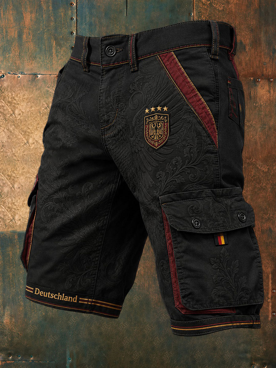Herren-Fußball-Shorts mit Deutschland-Druck