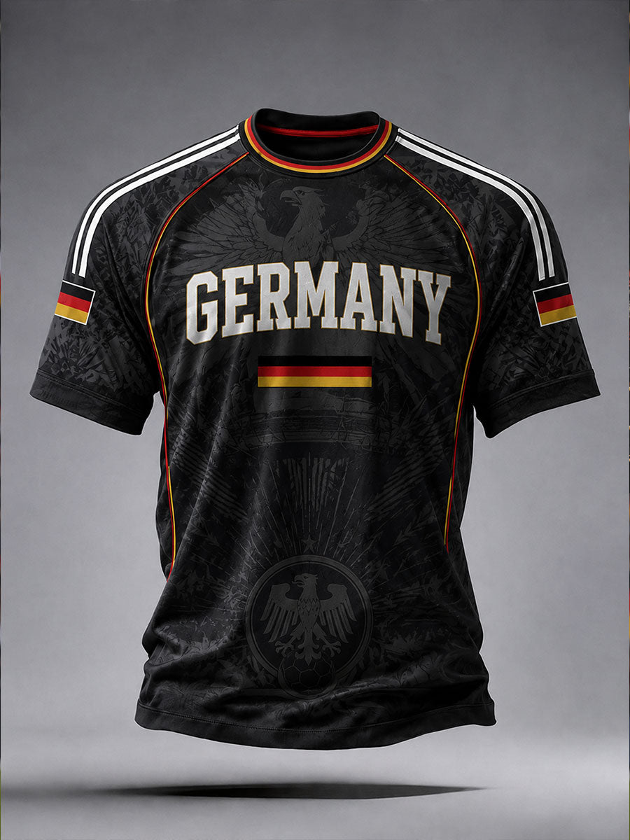 Herren-Fußball-T-Shirt aus Deutschland mit kurzen Ärmeln