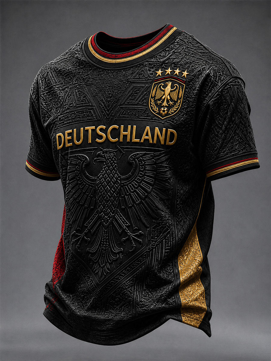 Herren-Fußball-T-Shirt aus Deutschland mit kurzen Ärmeln