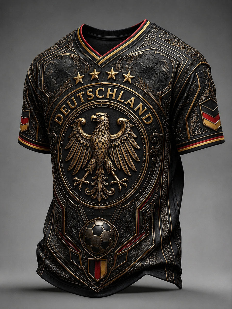 Herren-Fußball-T-Shirt aus Deutschland mit kurzen Ärmeln