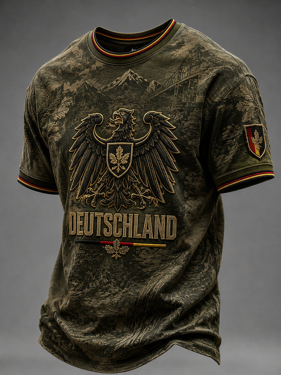 Herren-Fußball-T-Shirt aus Deutschland mit kurzen Ärmeln