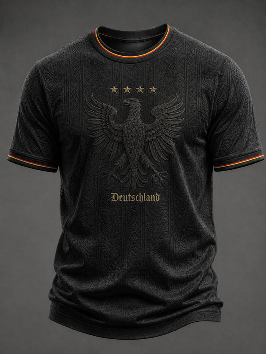 Herren-Fußball-T-Shirt mit Deutschland-Druck