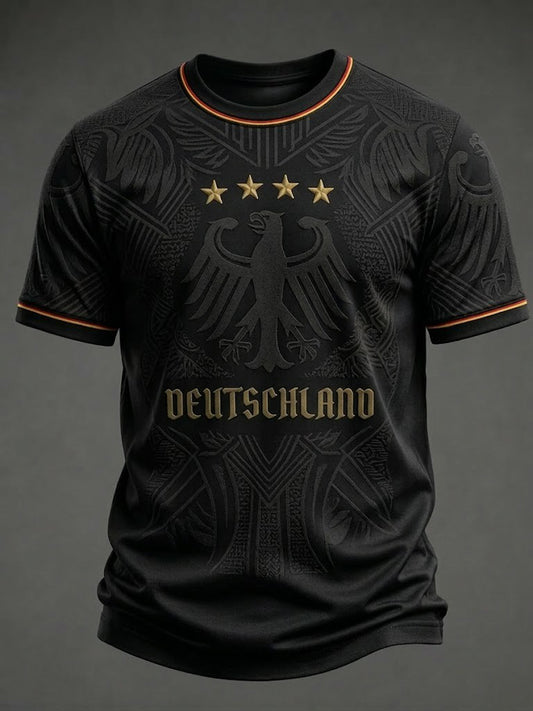 Herren-Fußball-T-Shirt mit Deutschland-Druck