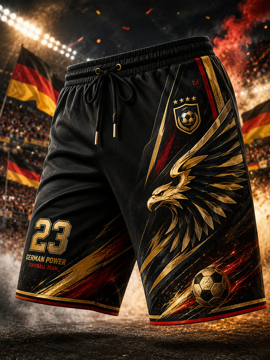 Herren-Shorts mit Adler-Football-Print