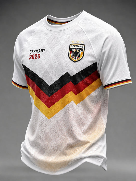 Herren-Fußballkurzarm-T-Shirt in deutscher Ausführung