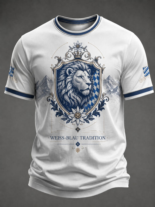 Deutsches Bayerisches Löwen-bedrucktes T-Shirt für Männer