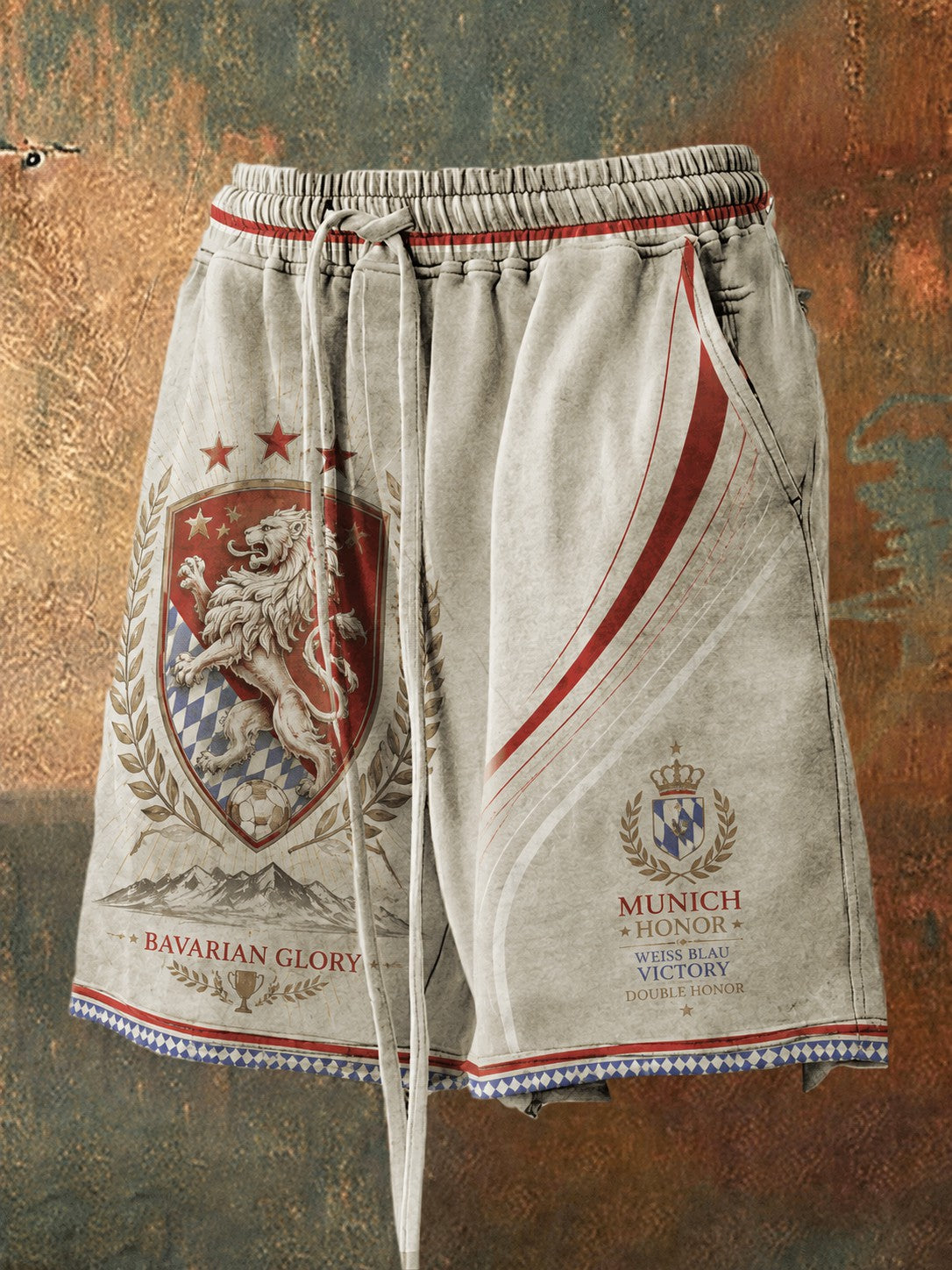 Herren-Shorts mit deutschem bayerischem Glanz-Print