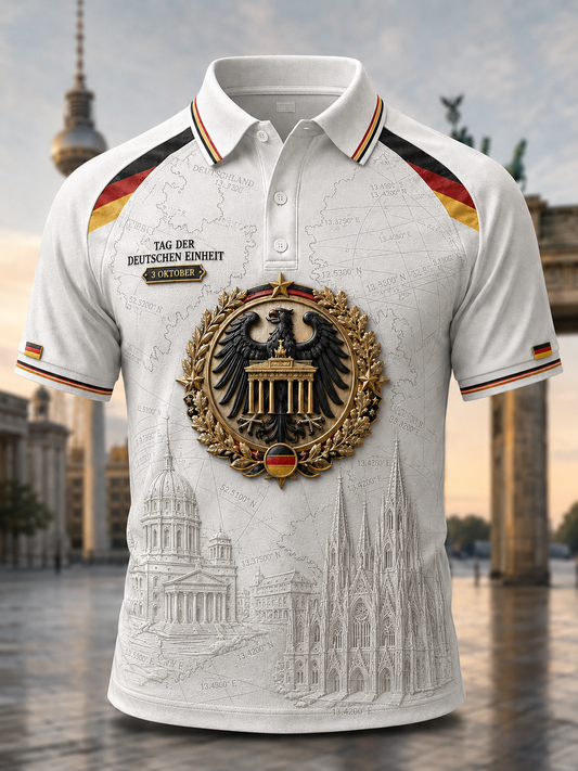 Herren-Polo-Shirt zum Tag der deutschen Einheit