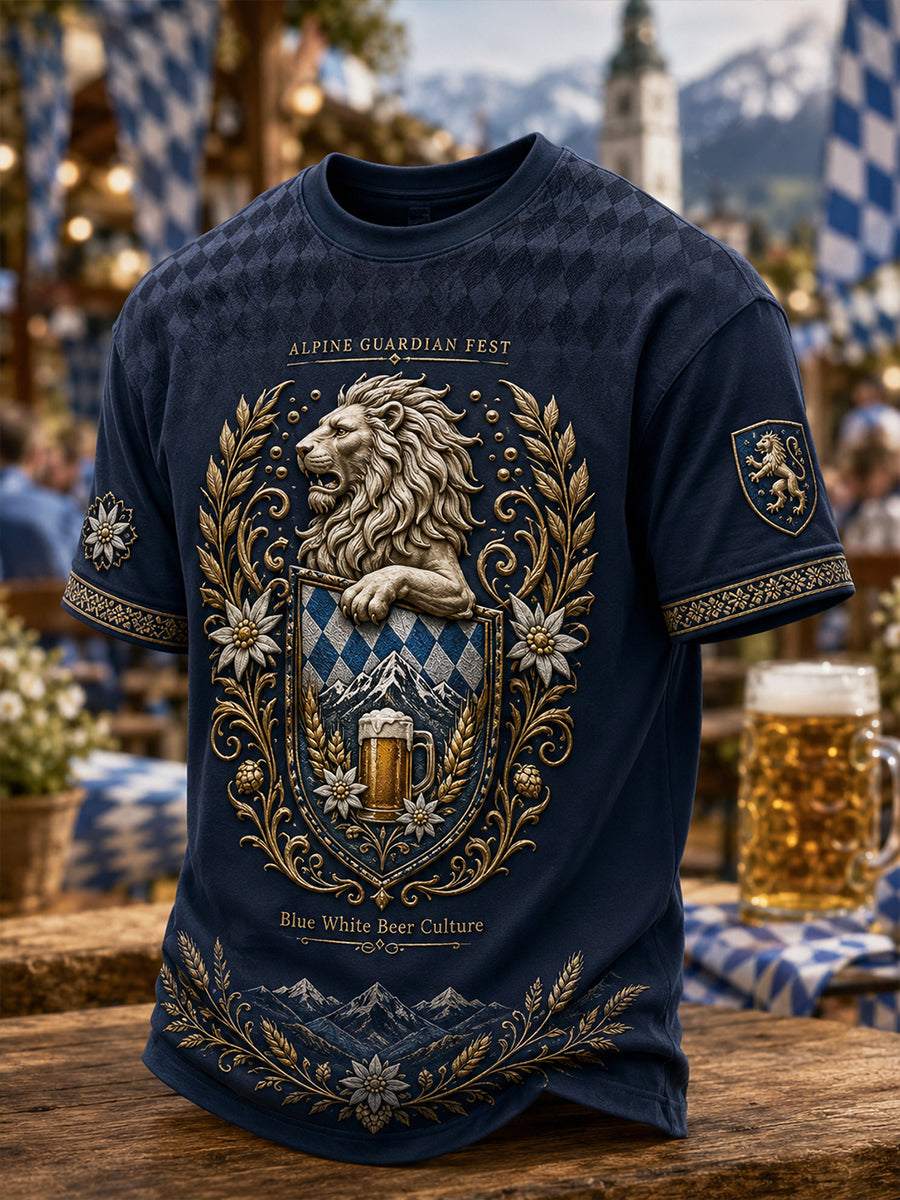 Herren-Oktoberfest-T-Shirt mit kurzen Ärmeln
