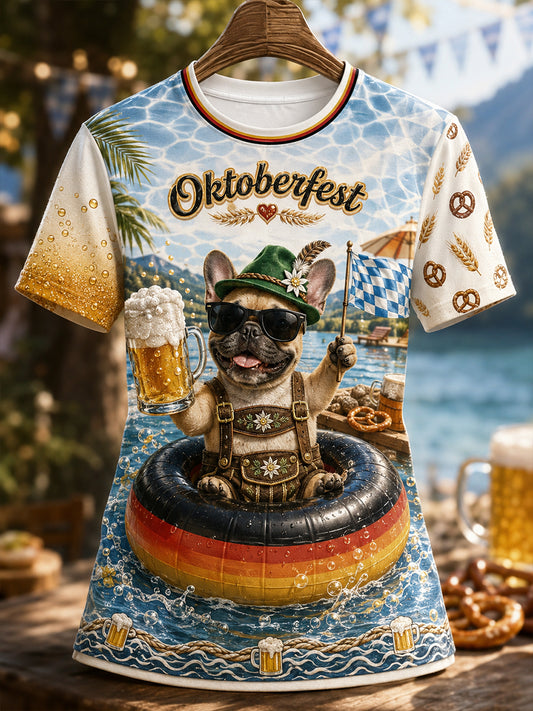 Frauen Oktoberfest kurz ärmel iges T-Shirt