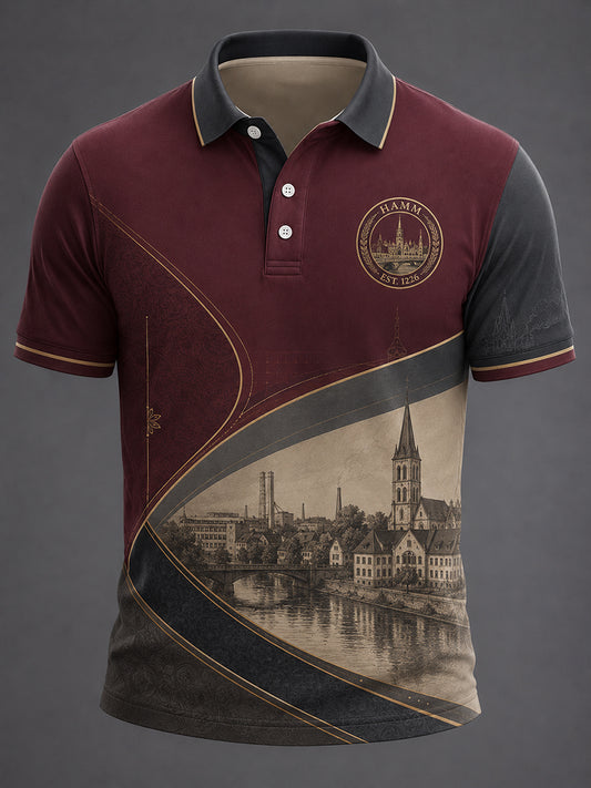 Herren-Hamm Deutschland City-Print Shirt in ruhiger Luxusoptik