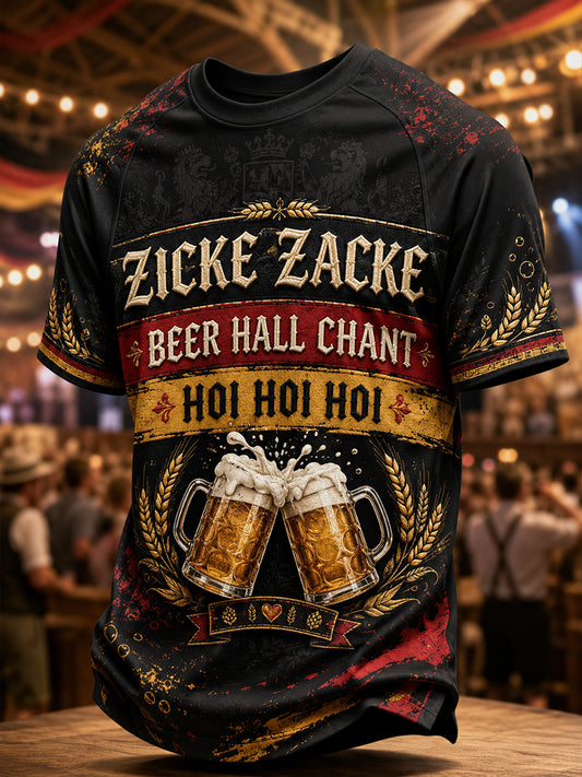 Herren-Oktoberfest-T-Shirt mit kurzen Ärmeln