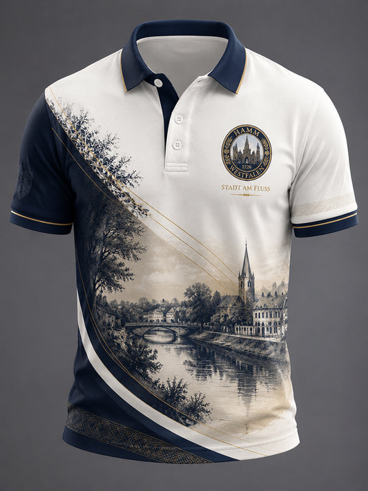 Herren-Hamm Deutschland City-Print Shirt in ruhiger Luxusoptik