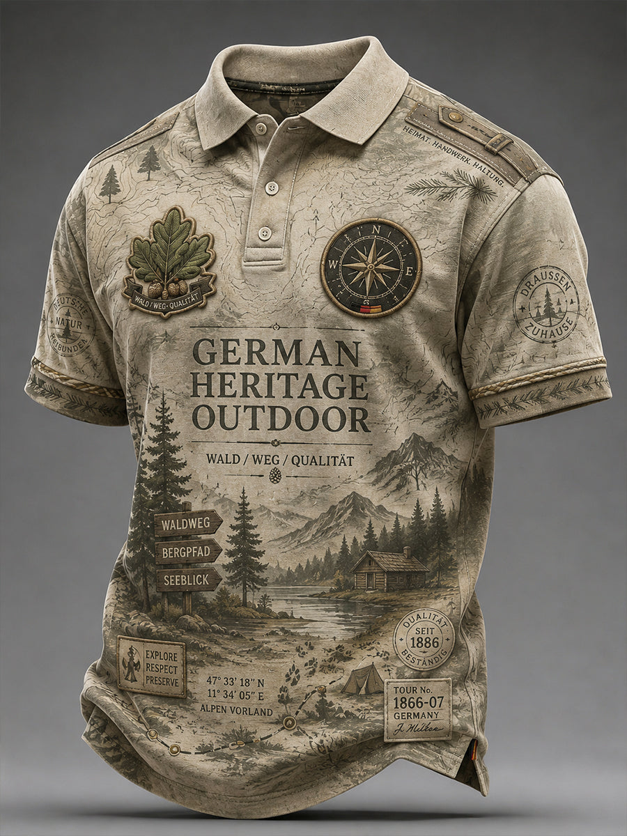 Herren-T-Shirt in deutscher Tradition mit kurzen Ärmeln