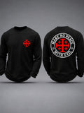 Men's Make No Peace With Evil Casual Waffle Long Sleeve Top