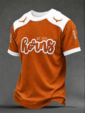 Men's Game Day Football Print Casual T-shirt