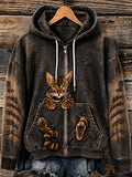 Women's Fun Animals Zip-Up Hoodie