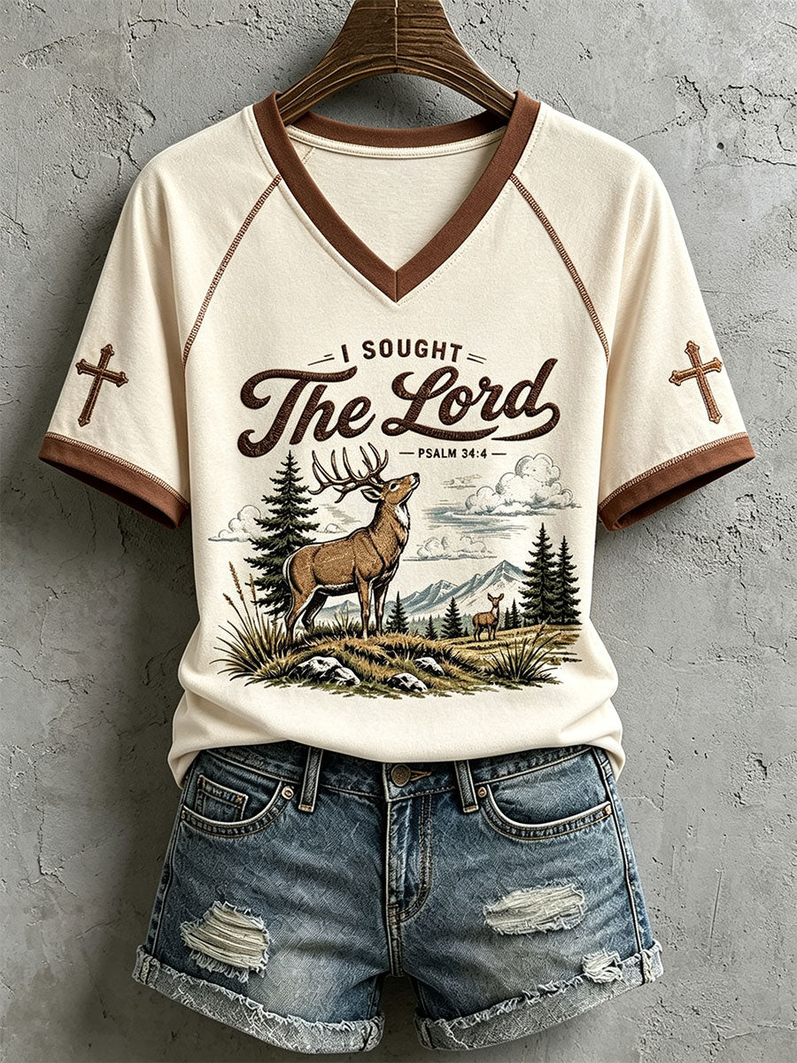Women's I Sought The Lord T-shirt